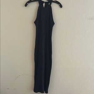 Banana Republic Dark Blue Ribbed Bodycon Dress